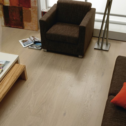 Parquet chne lame extra large (grande tendance) teint huil blanchi